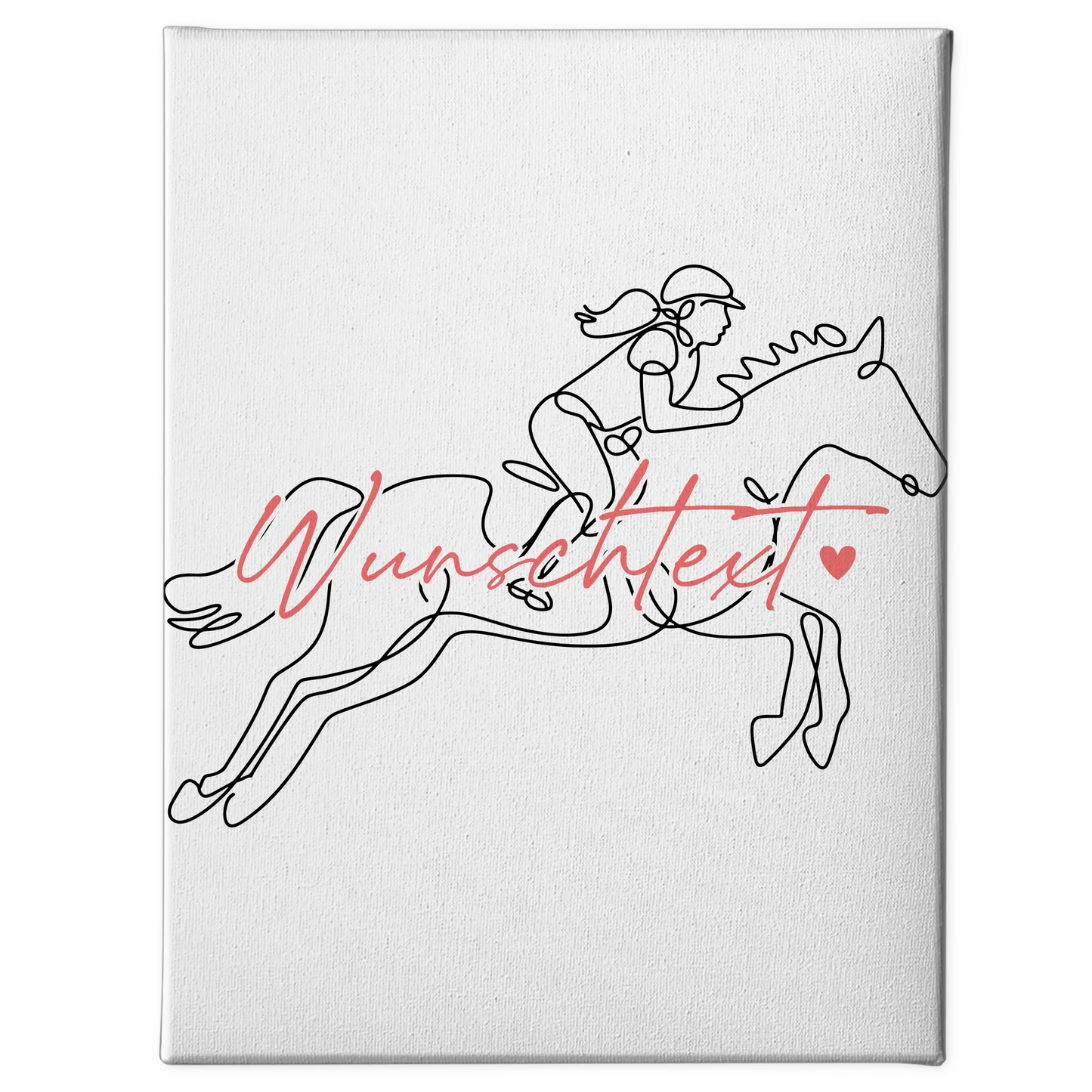 Personalisierte Leinwand Lineart Reitsport Geschenk Tochter & Schwester 1