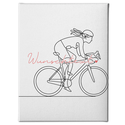 Lineart Leinwand Personalisiert Rennradfahren Geschenk Tochter & Schwester 1
