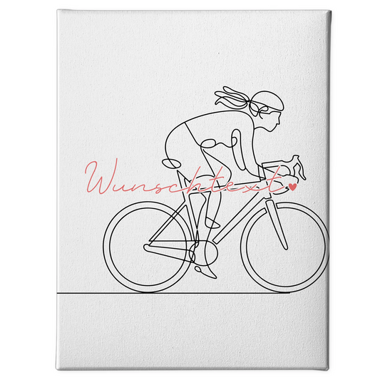 Lineart Leinwand Personalisiert Rennradfahren Geschenk Tochter & Schwester 1