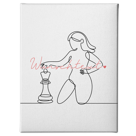 Lineart Leinwand Schach Geschenk Tochter & Schwester 1
