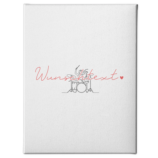 Lineart Leinwand Personalisiert Schlagzeug Geschenk Tochter & Schwester 1