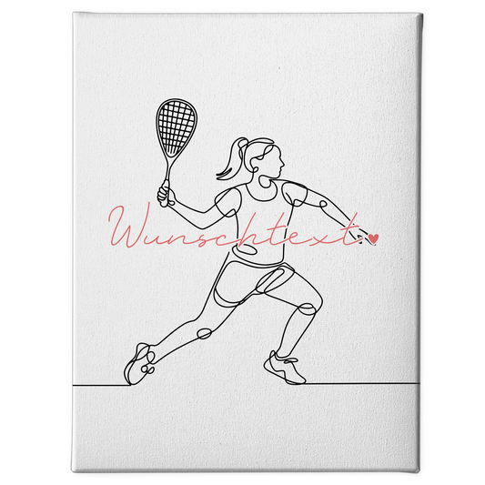 Lineart Leinwand Personalisiert Squash Geschenk Tochter & Schwester 1