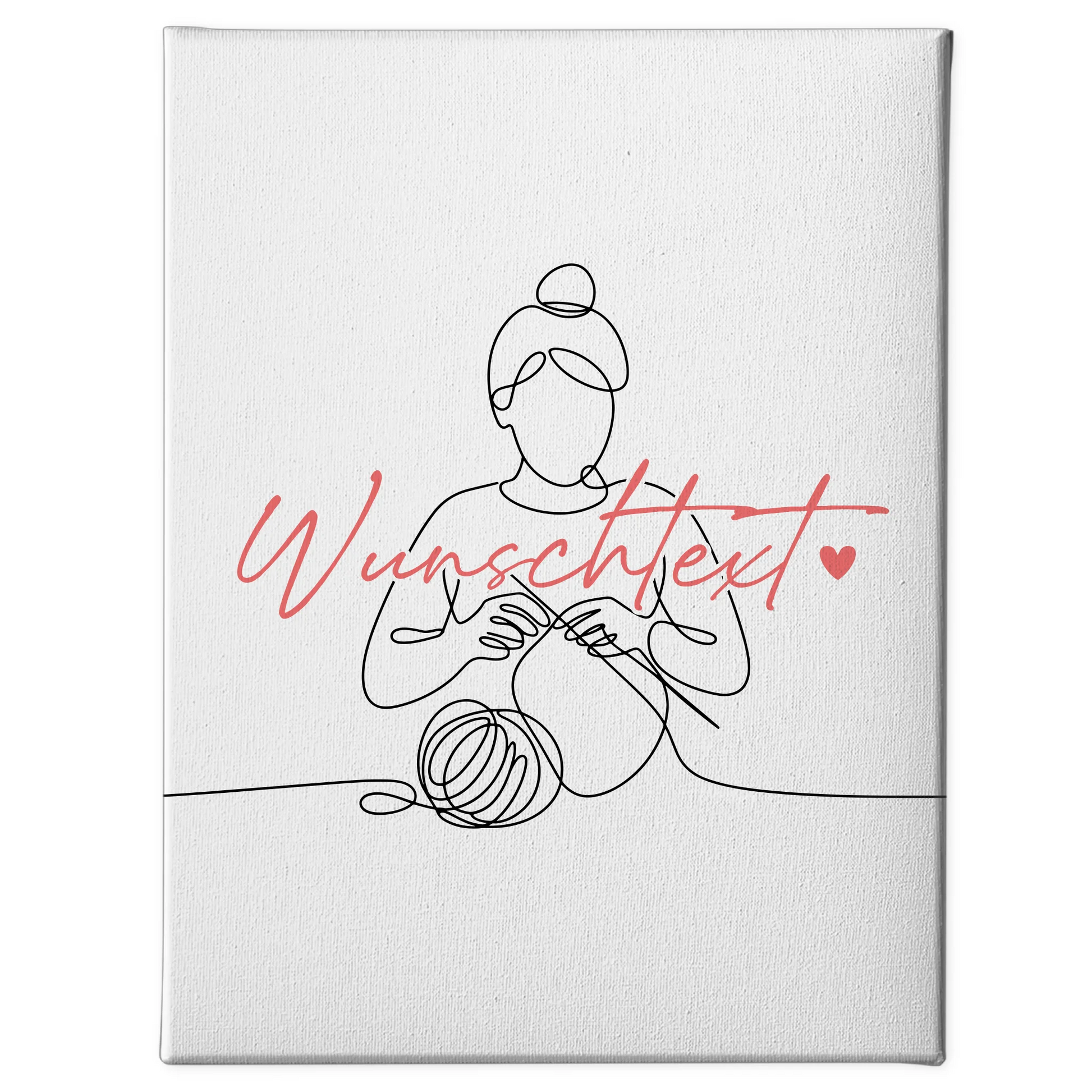 Lineart Leinwand Stricken Geschenk Tochter & Schwester 1