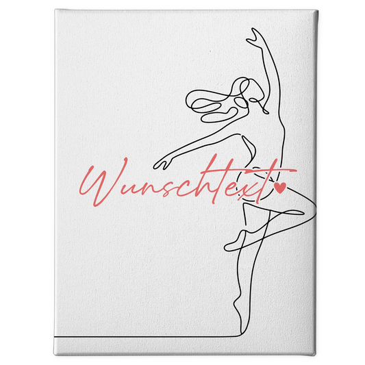 Lineart Leinwand Personalisiert Tanzen Geschenk Tochter & Schwester 1
