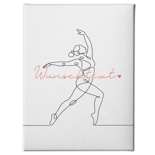 Lineart Leinwand Tanzsport Geschenk Tochter & Schwester 1