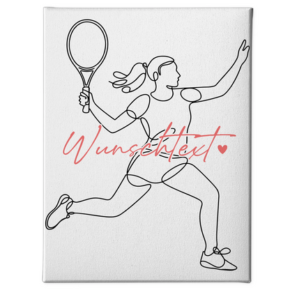 Personalisierte Leinwand Lineart Tennis Geschenk Tochter & Schwester 1