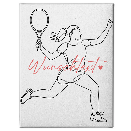Personalisierte Leinwand Lineart Tennis Geschenk Tochter & Schwester 1