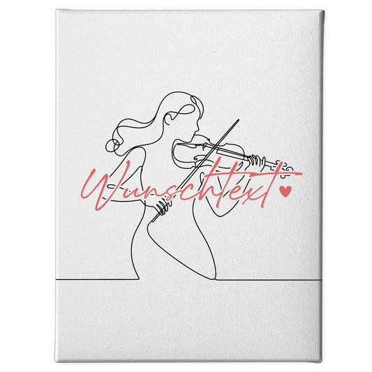 Lineart Leinwand Personalisiert Violine Geschenk Tochter & Schwester 1