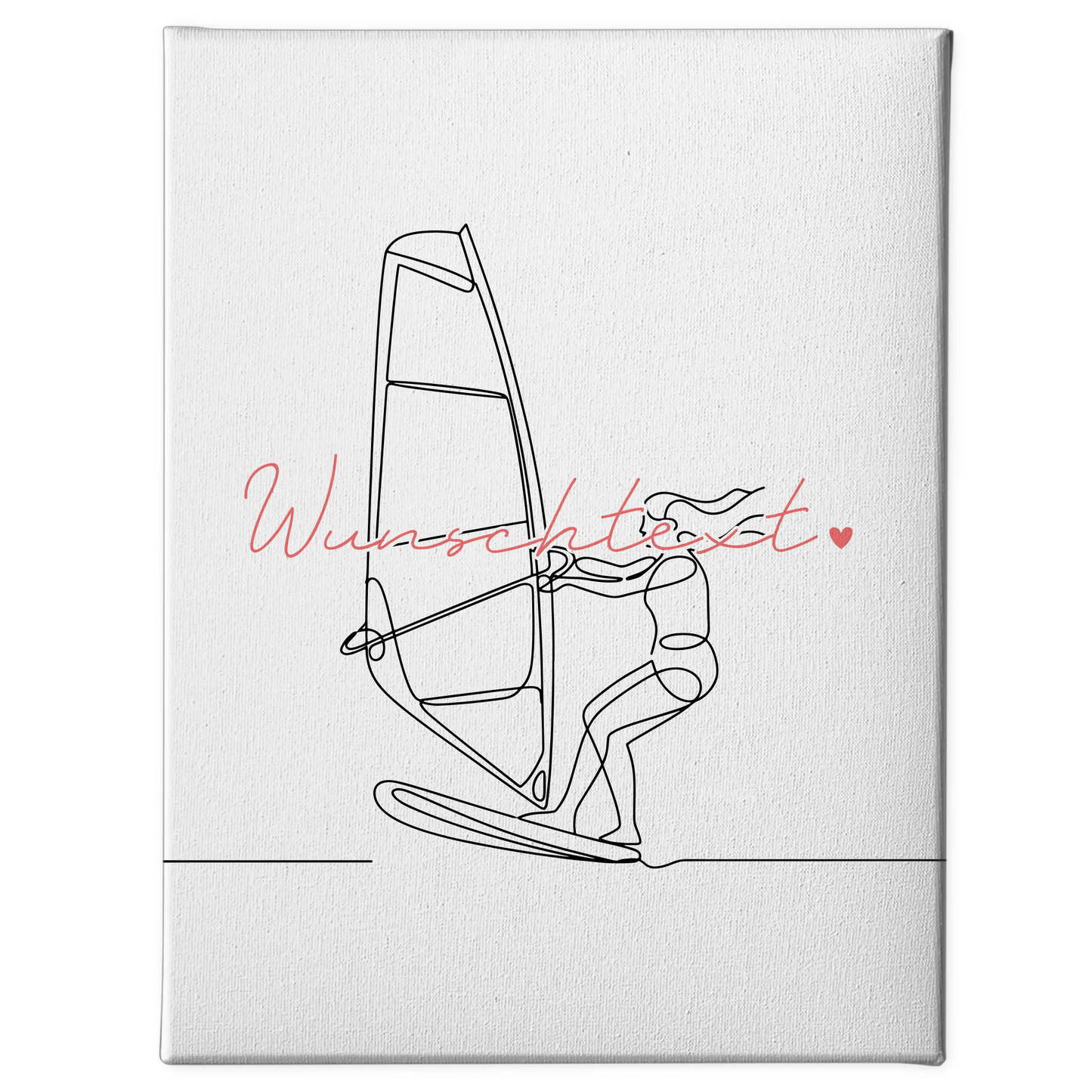 Personalisierte Leinwand Lineart Windsurfen Geschenk Tochter & Schwester 1