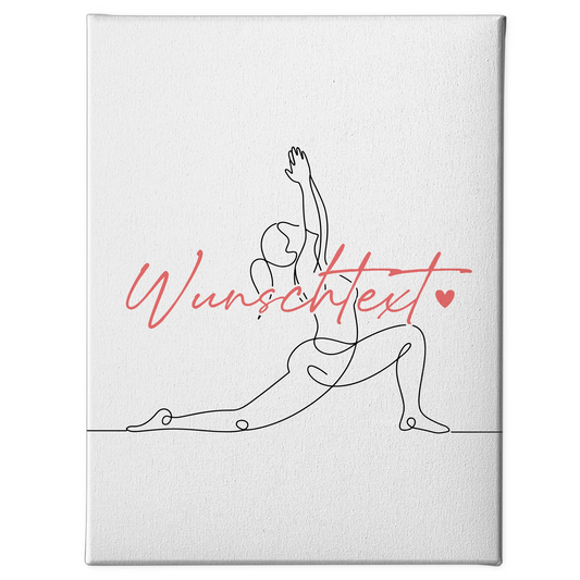 Lineart Leinwand Personalisiert Yoga Geschenk Tochter & Schwester 1
