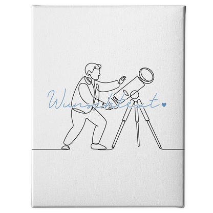 Lineart Leinwand Astronomie Geschenk Sohn & Bruder 1