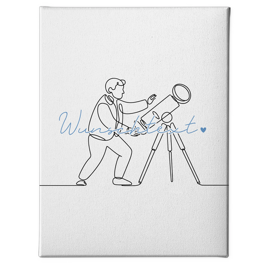 Lineart Leinwand Astronomie Geschenk Sohn & Bruder 1