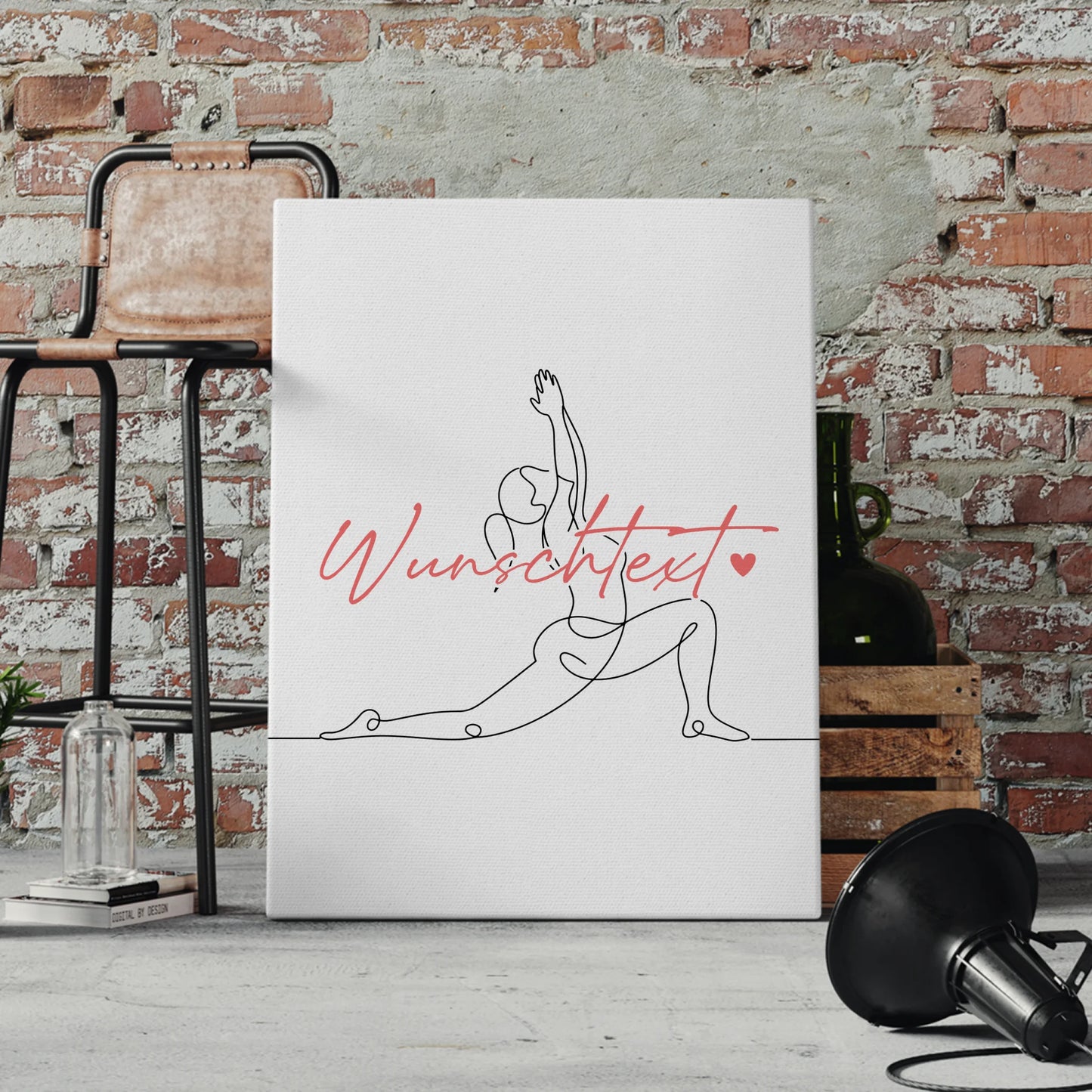 Lineart Leinwand Personalisiert Yoga Geschenk Tochter & Schwester 4