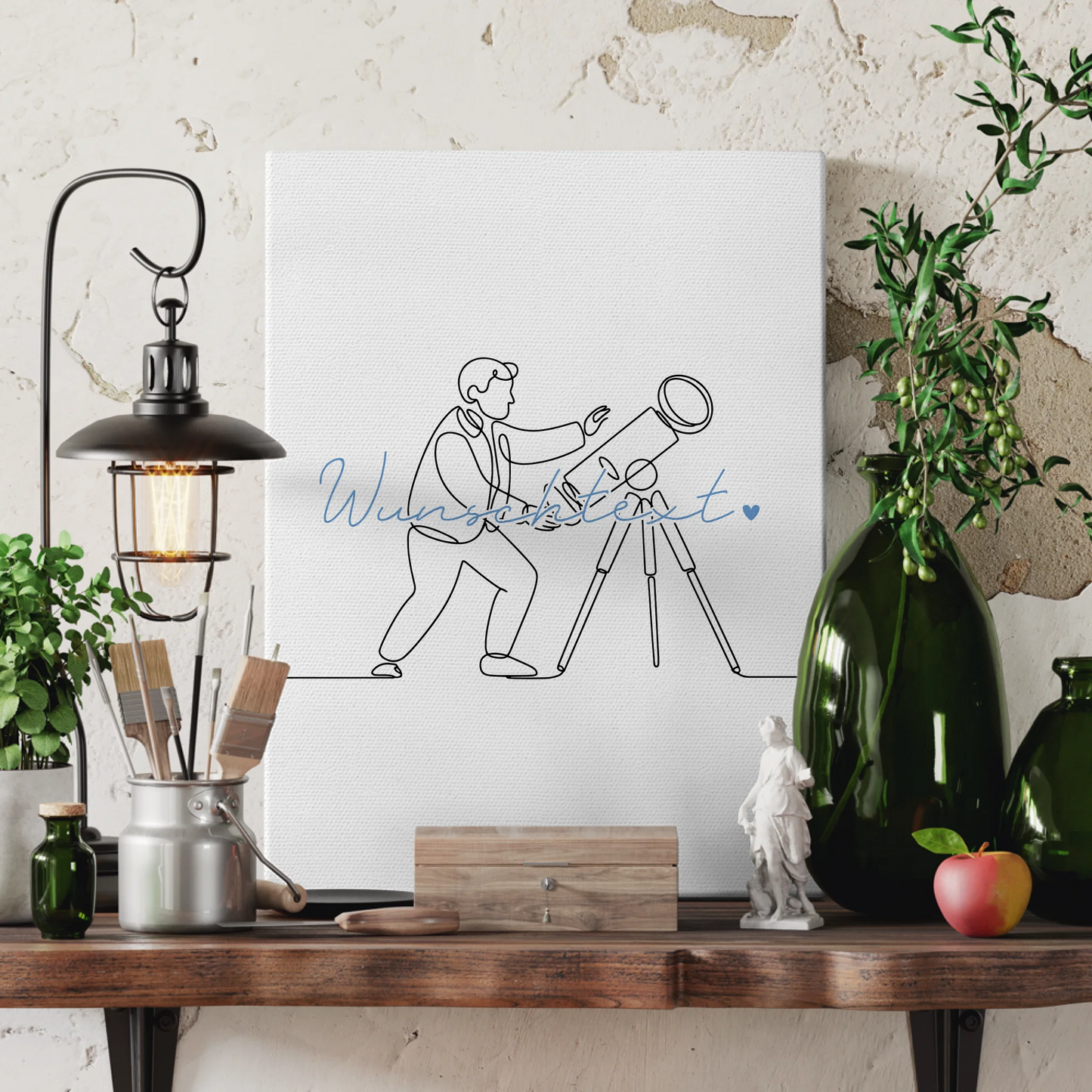 Lineart Leinwand Astronomie Geschenk Sohn & Bruder 3