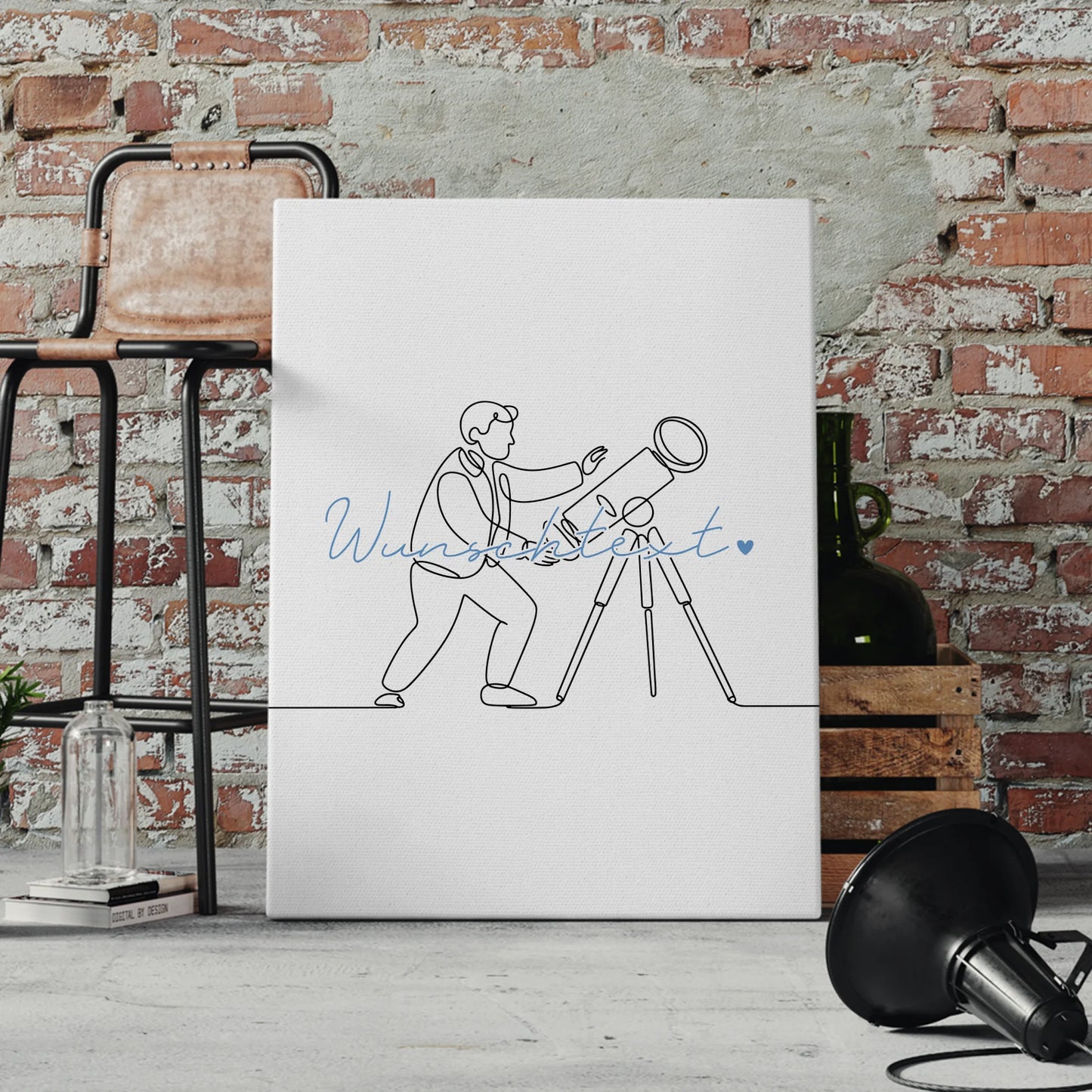 Lineart Leinwand Astronomie Geschenk Sohn & Bruder 4