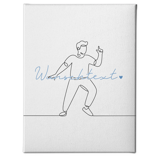 Personalisierte Leinwand Lineart Bloggen Geschenk Sohn & Bruder 1