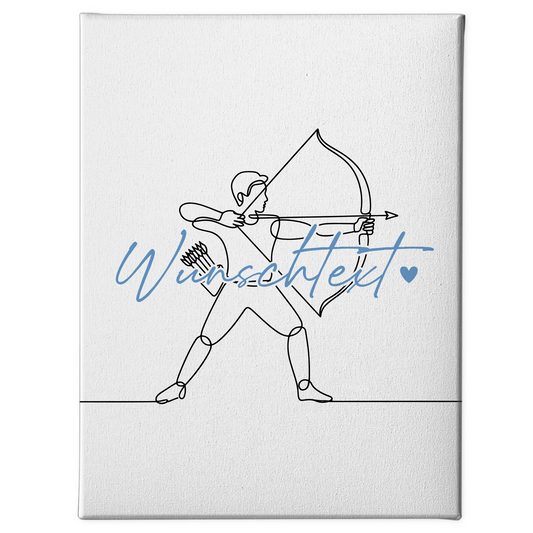 Personalisierte Leinwand Lineart Bogenschießen Geschenk Sohn & Bruder 1