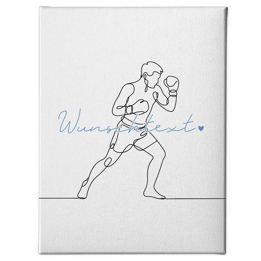 Lineart Leinwand Personalisiert Boxen Geschenk Sohn & Bruder 1