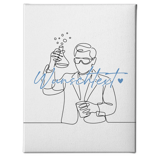 Lineart Leinwand Chemikant Geschenk Sohn & Bruder 1