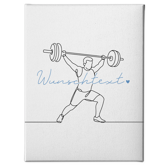 Personalisierte Leinwand Lineart Crossfit Geschenk Sohn & Bruder 1