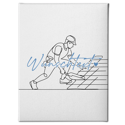 Lineart Leinwand Personalisiert Dachdecker Geschenk Sohn & Bruder 1