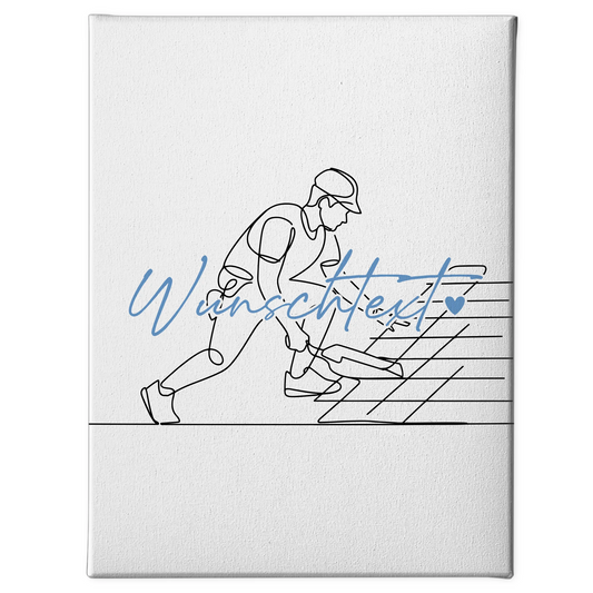 Lineart Leinwand Personalisiert Dachdecker Geschenk Sohn & Bruder 1