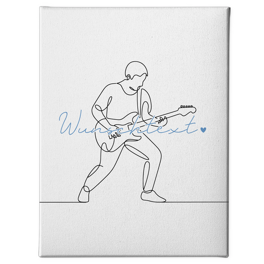 Lineart Leinwand E-Gitarre Geschenk Sohn & Bruder 1
