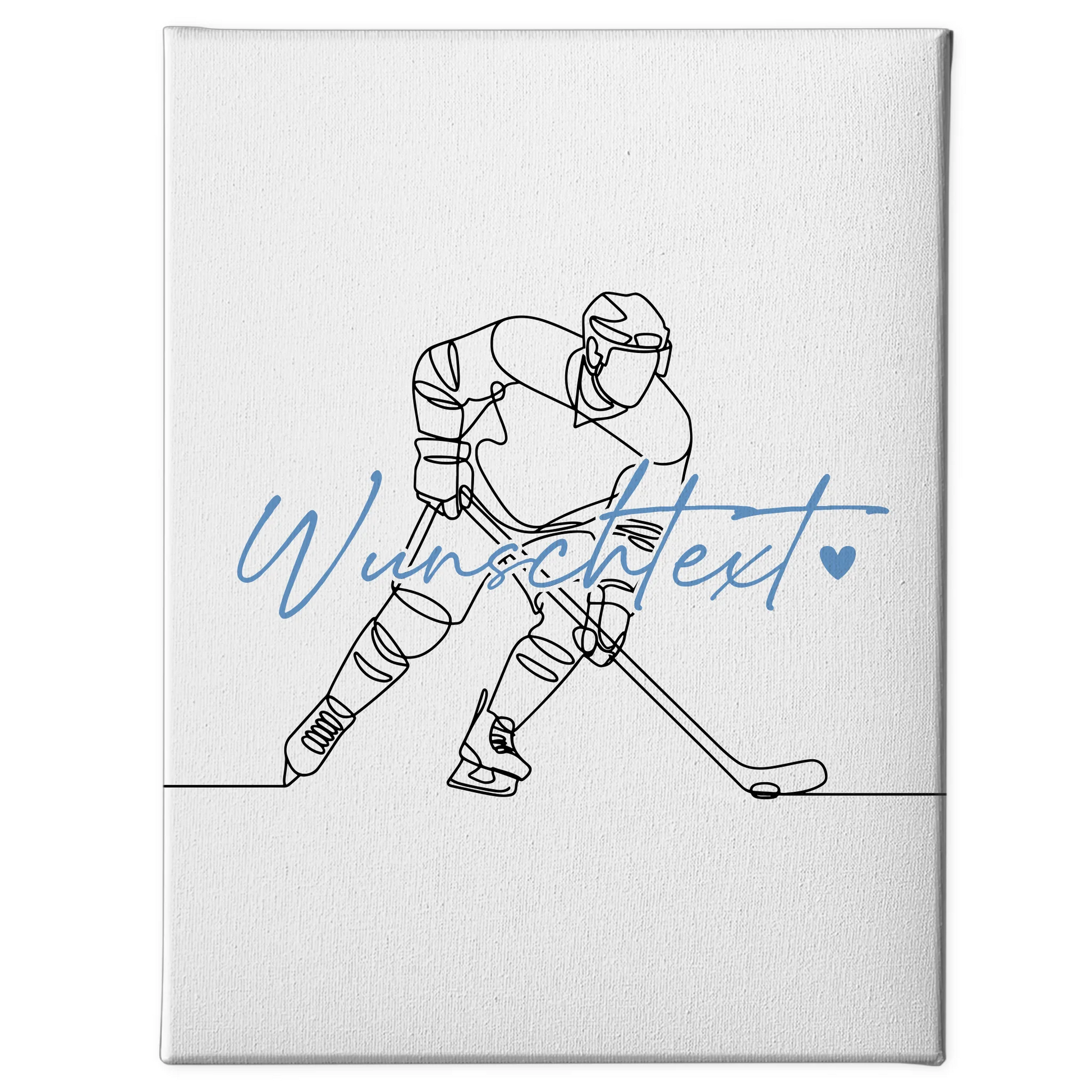 Personalisierte Leinwand Lineart Eishockey Geschenk Sohn & Bruder 1