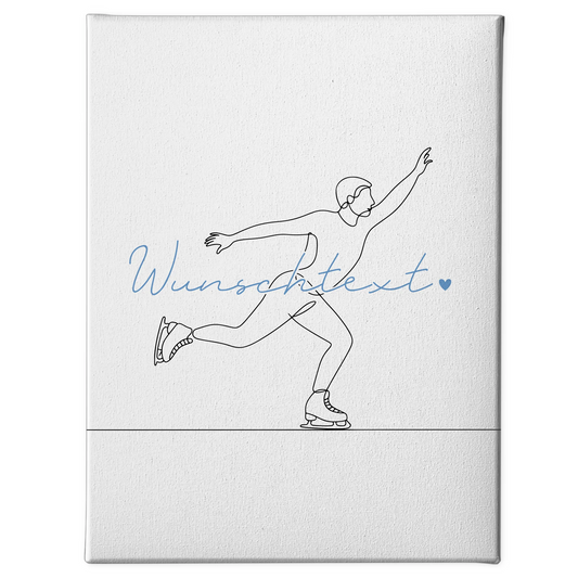 Lineart Leinwand Personalisiert Eislaufen Geschenk Sohn & Bruder 1