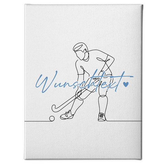 Lineart Leinwand Feldhockey Geschenk Sohn & Bruder 1
