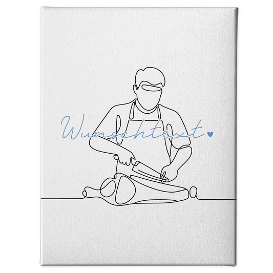 Personalisierte Leinwand Lineart Fleischer Geschenk Sohn & Bruder 1
