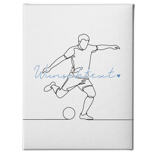 Lineart Leinwand Personalisiert Fußball Geschenk Sohn & Bruder 1