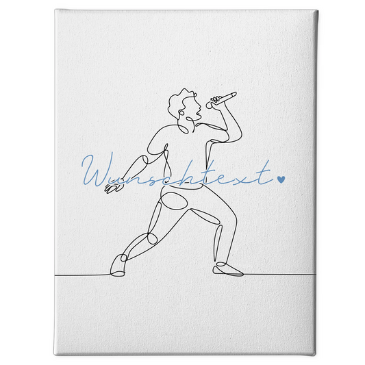 Personalisierte Leinwand Lineart Gesang Geschenk Sohn & Bruder 1
