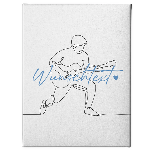 Lineart Leinwand Personalisiert Gitarre Geschenk Sohn & Bruder 1