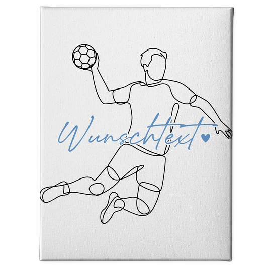 Personalisierte Leinwand Lineart Handball Geschenk Sohn & Bruder 1