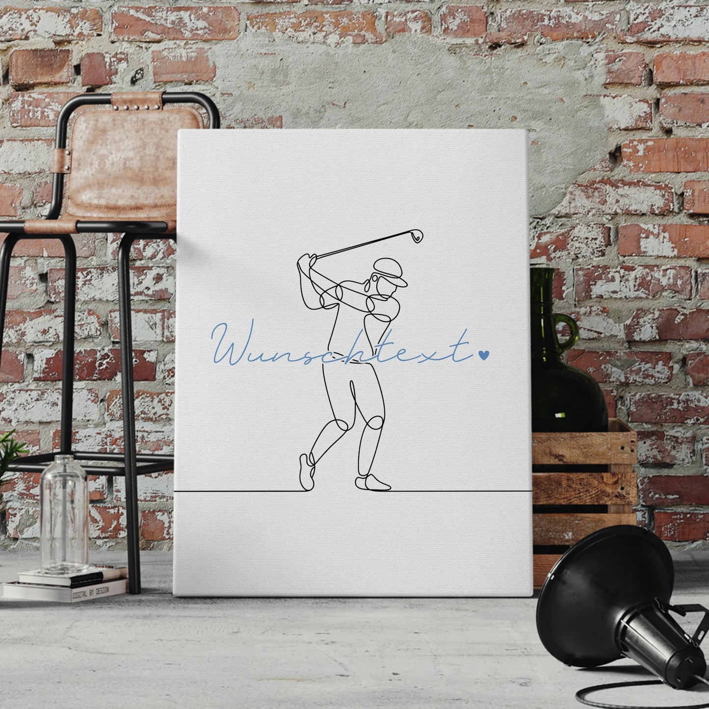 Lineart Leinwand Golf Geschenk Sohn & Bruder 4