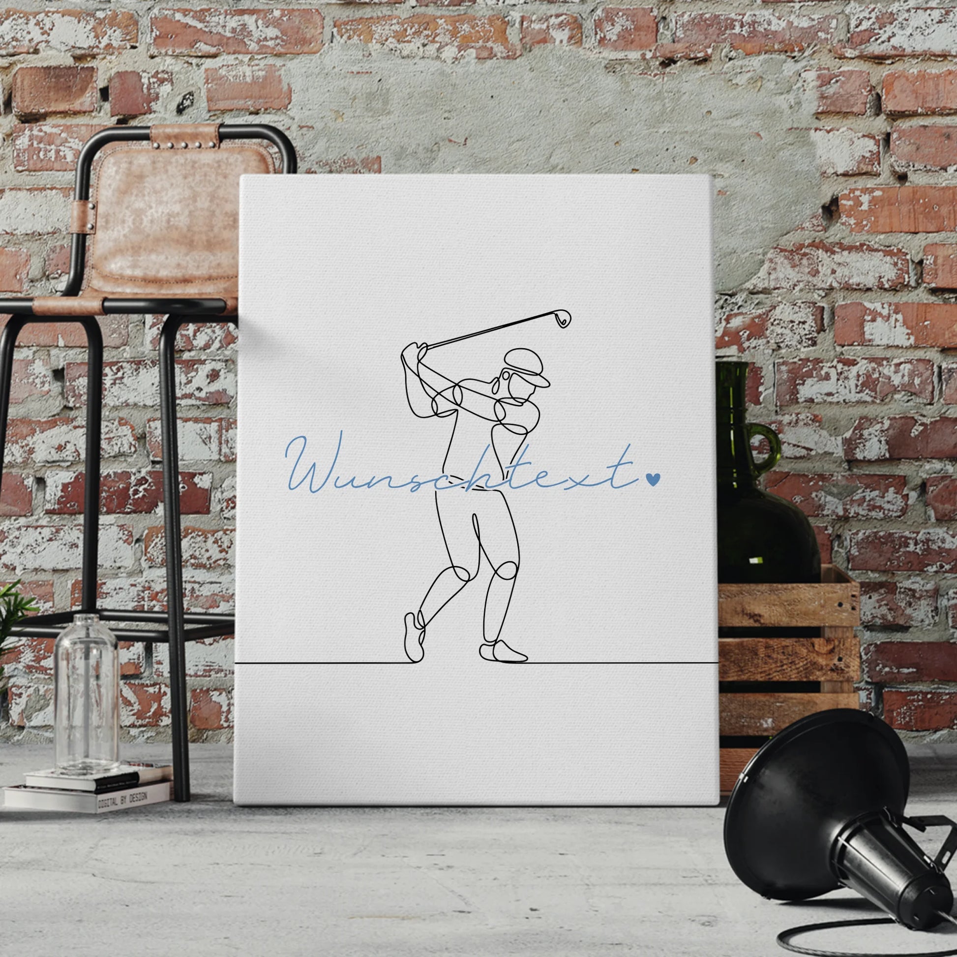 Lineart Leinwand Golf Geschenk Sohn & Bruder 4