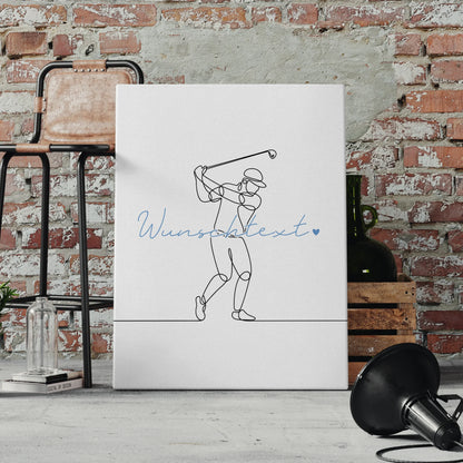 Lineart Leinwand Golf Geschenk Sohn & Bruder 4