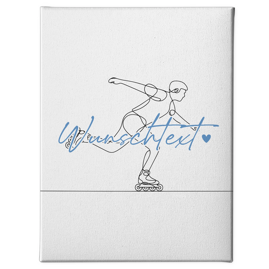 Lineart Leinwand Inline-Skaten Geschenk Sohn & Bruder 1