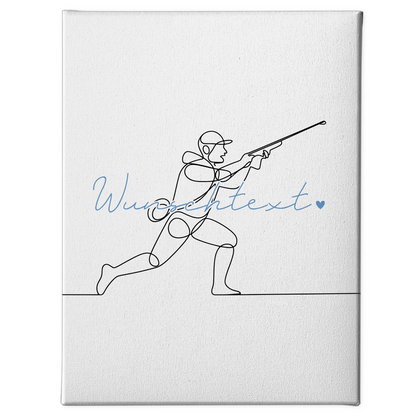 Personalisierte Leinwand Lineart Jagen Geschenk Sohn & Bruder 1