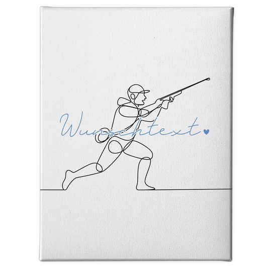 Personalisierte Leinwand Lineart Jagen Geschenk Sohn & Bruder 1