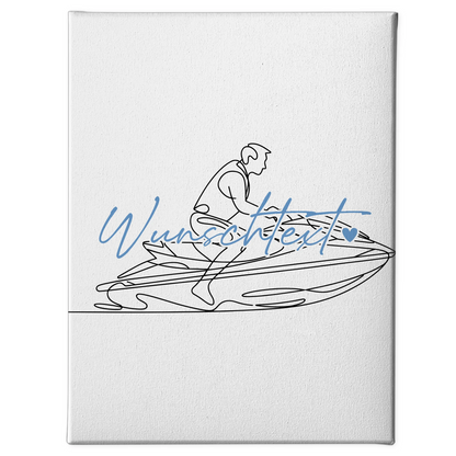 Lineart Leinwand Personalisiert Jetskifahren Geschenk Sohn & Bruder 1