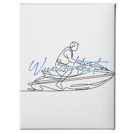 Lineart Leinwand Personalisiert Jetskifahren Geschenk Sohn & Bruder 1