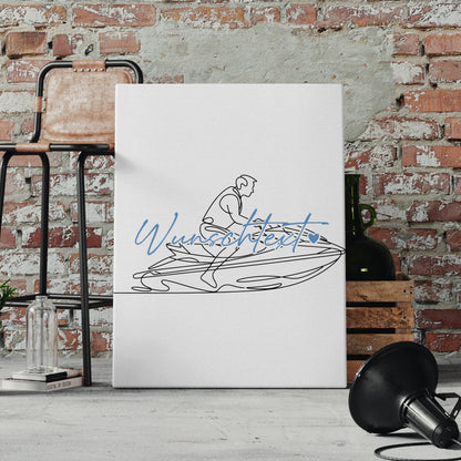 Lineart Leinwand Personalisiert Jetskifahren Geschenk Sohn & Bruder 4