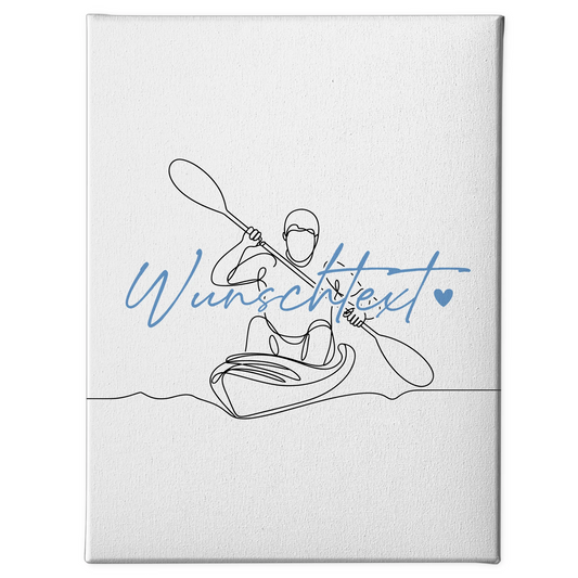 Personalisierte Leinwand Lineart Kajakfahren Geschenk Sohn & Bruder 1