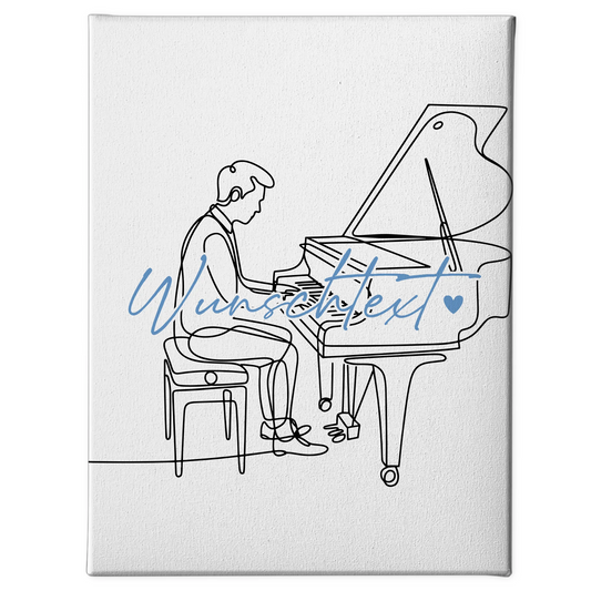 Lineart Leinwand Personalisiert Klavier Geschenk Sohn & Bruder 1