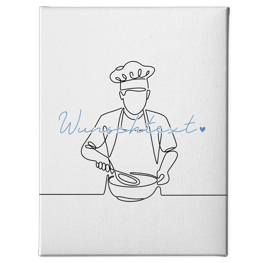 Lineart Leinwand Kochen Geschenk Sohn & Bruder 1
