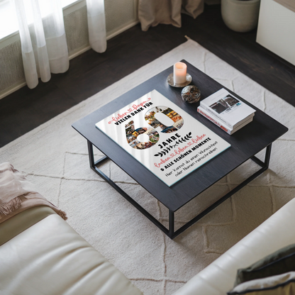 Personalisiertes Acrylglas Bild für Papa zum 60. Geburtstag mit Wunschtext