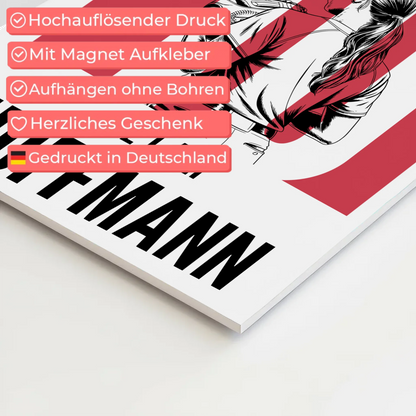 Personalisiertes Fotoboard Magnetisch Softball Softballspielerin Geschenk für Tocher Freundin