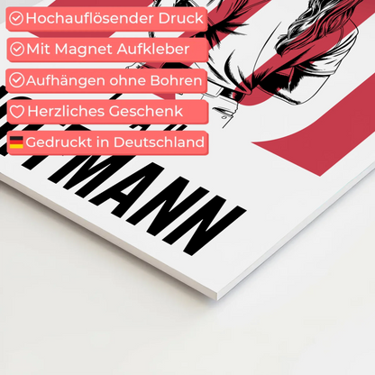 Personalisiertes Fotoboard Magnetisch Softball Softballspielerin Geschenk für Tocher Freundin